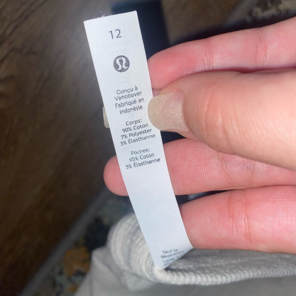 Lululemon ribbed high rise jogger- White Opal - Picture 5 of 6